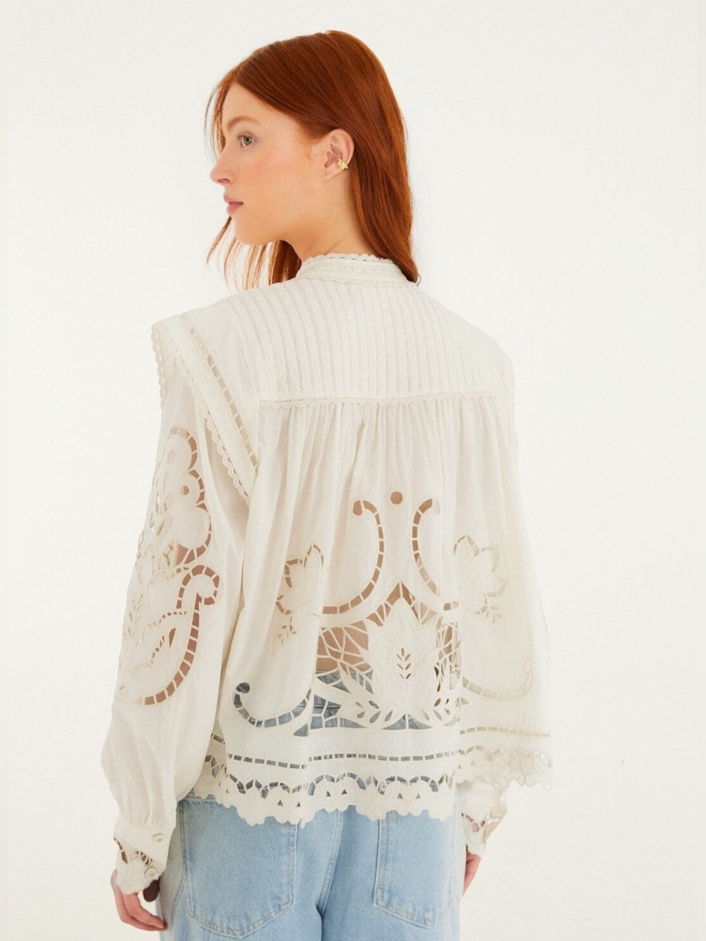 Farm Rio Off White Richelieu Blouse - Picture 3 of 8